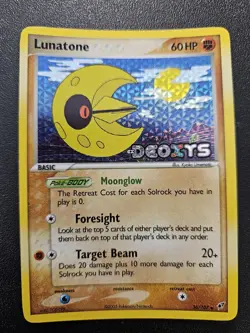 Pokemon EX Deoxys Lunatone Stamped Reverse Holo 36/107 NEAR MINT - Image 1