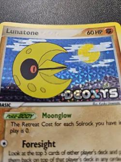 Pokemon EX Deoxys Lunatone Stamped Reverse Holo 36/107 NEAR MINT - Image 2