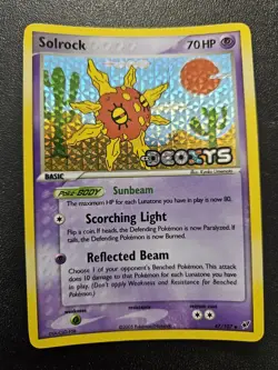 Pokemon EX Deoxys Solrock Stamped Reverse Holo 47/107 NEAR MINT - Image 1