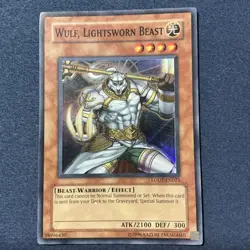 Yugioh Wulf, Lightsworn Beast LODT-EN023 Super Rare LP - Image 2