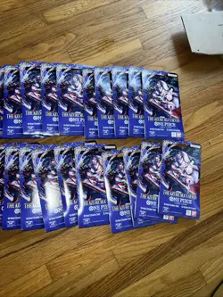 Lot Of 20 One Piece TCG: The Azure Sea's Seven Sleeved Booster OP-14 English. - Image 1