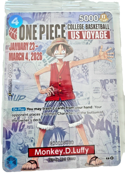 Monkey.D.Luffy (055) (College Basketball US Voyage) P-055 One Piece Promotion... - Image 1