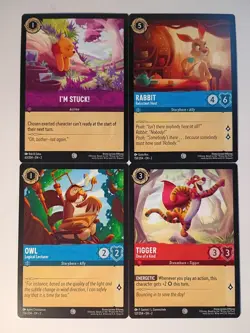 Disney Lorcana Rise Of The Floodborn Winnie The Pooh Lot Tigger Rabbit Owl (4) - Image 1