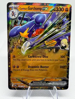 Pokemon TCG Cynthia's Garchomp EX 104/182 Double Rare Destined Rivals NM Card - Image 1