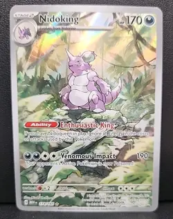 Pokemon TCG Nidoking Scarlet & Violet 151 Illustration Rare Card 174/165 - Image 1