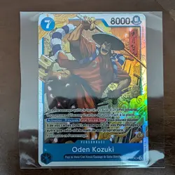 ONE PIECE CARD GAME HOLO CARTE FRANCAISE ODEN KOZUKI ST22-005 SR FR MINT - Image 1