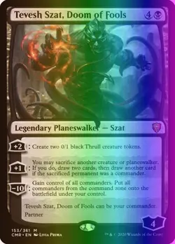 MTG Tevesh Szat, Doom of Fools (153/794) Commander Legends LP FOIL - Image 1