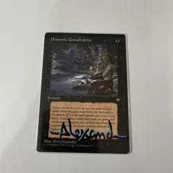 Demonic Consultation Ice Age MTG Signed Rob Alexander Magic: The Gathering LP - Image 1