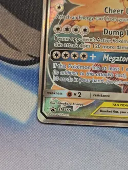 Pokemon Eevee & Snorlax GX TAG TEAM Promo Holo SM169 SM Clean Front DAMAGE Back - Image 3
