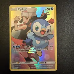 Pokemon TCG Card S&M Cosmic Eclipse - Piplup Secret Character Rare 239/236 - Image 1