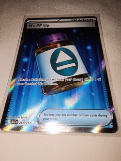 ENGLISH PACK FRESH N's PP Up 262/217 Full Art Ultra Rare Pokemon Ascended Heroes - Image 1