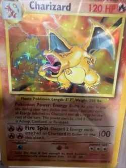 1999 POKEMON BASE SET UNLIMITED #4 CHARIZARD-HOLO PSA 3 - Image 3