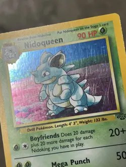 Pokemon TCG Nidoqueen 7/64 Jungle Unlimited Holo Rare 1999 WOTC Vintage MP - Image 3