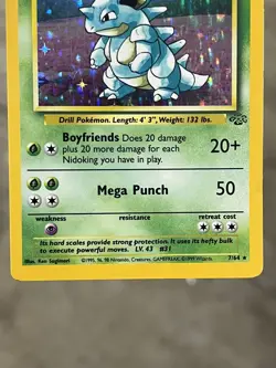 Pokemon TCG Nidoqueen 7/64 Jungle Unlimited Holo Rare 1999 WOTC Vintage MP - Image 4