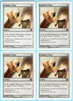 Aladdin's Ring x4 4x 2001 MTG Core Set 8th Edition PLAYSET Rare Artifact NM AZ1 - Image 1