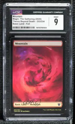 Mountain (Full Art) Foil Magic: Theros Beyond Death THB CGC 9 Mint - Image 1