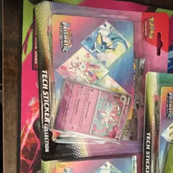 Pokemon Prismatic Evolutions Sylveon & Leafeon Tech Sticker Collection Lot - Image 2