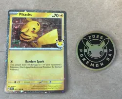 Pikachu 051 /162 Stamped 2026 Pokemon Day 30 Promo TCG With Coin - Image 1