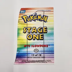 2001 Topps Pokemon Topps Johto League Champions Die Cut Embossed #13 Slowpoke - Image 2