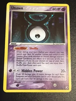 2005 Unown (V) V/28 Unseen Forces Holo Vintage LP Pokemon TCG - Image 1