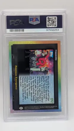 2000 Topps Pokemon TV Animatn Series 2 Episode Card #EP2 Pokemon Emergency PSA 8 - Image 2