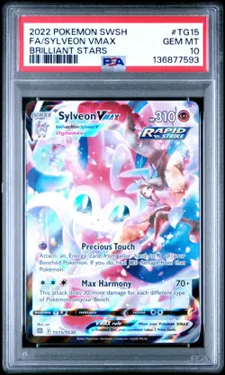 Pokemon TCG Sylveon Vmax TG15/TG30 Brilliant Stars Trainer Gallery PSA 10 - Image 1