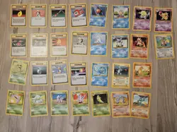 Lot Of 30 Pokemon TCG Base Set Ungraded 1998 EX Charmander Squirtle Prof Oak - Image 1