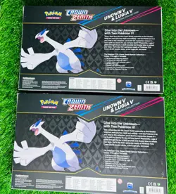 2x Pokemon Crown Zenith Lugia V Unown V Special Collection Box Lot 2 - Image 2