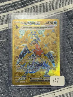 Pokemon TCG Garchomp EX Full Art Hyper Rare Holo Card 260/182 Paradox Rift Gold - Image 2
