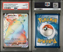 2020 Pokemon Vivid Voltage Pikachu VMax Rainbow 188/185 PSA 10 GEM MINT SECRET - Image 3