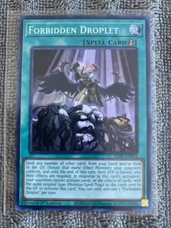 FORBIDDEN DROPLET ULTRA RARE 1ST EDITION RA01-EN064 MINT/NM YUGIOH! - Image 1