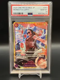 2025 One Piece EB02 JP Monkey D. Luffy SEC. PSA 10/10 Gem mint!! - Image 1