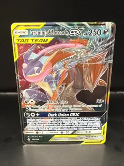Pokemon TCG Greninja & Zoroark GX Holo Ultra Rare Card Unbroken Bonds 107/214 - Image 1