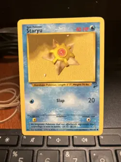 Pokemon TCG Staryu 95/130 Base Set 2 Unlimited Regular Common Card WOTC - Image 1
