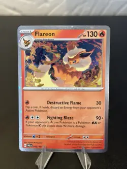 SWIRL 🌀💫 NM Flareon 013/131 Cosmos Holo Prismatic Pokemon Card A1 - Image 3
