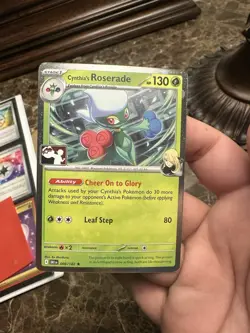 Pokemon Cynthia's Roserade 008/182 Prize Pack Series 8 Card Cosmo Holo - Image 1