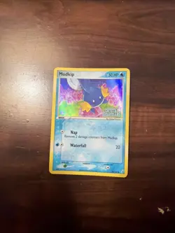 Pokemon Mudkip TCG Crystal Guardians Holo Stamped Common Card 58/100 EX - Image 1