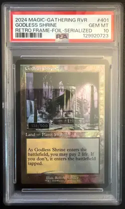 2024 MAGIC: THE GATHERING RAVNICA REMASTERED #401 GODLESS SHRINE 138/500 PSA 10 - Image 1