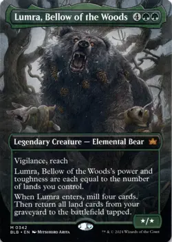 Lumra, Bellow of the Woods (Borderless) (0342) Bloomburrow Magic MTG NM - Image 1