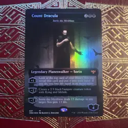 Count Dracula Borderless FOIL LP Crimson Vow Magic the Gathering MTG - Image 1