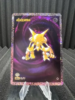 Alazamo (Alakazam) 1/69 Holo - Dittomon Base Set First Edition Fan Art Pokemon - Image 1