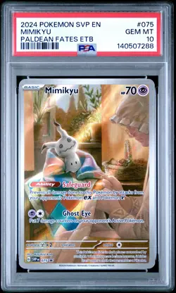2024 POKEMON SVP EN-SV BLACK STAR PROMO #075 MIMIKYU PSA 10 - Image 1
