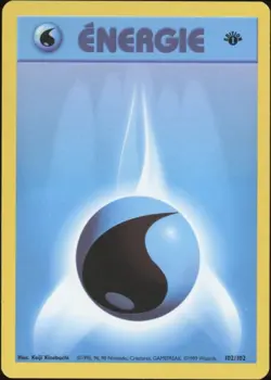 1999 Pokemon FRENCH 1st Edition Base Set Energie Eau-Water Energy 102/102 NM 1 - Image 1