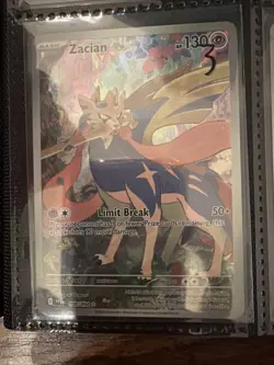 Zacian 100/094 Me02: Phantasmal Flames Illustration Rare Holo 130HP Pokemon TCG - Image 1