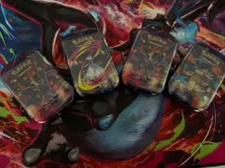 Pokemon TCG Mega Heroes Mini Tins (4) Sealed - Image 1