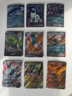 POKEMON CHARIZARD FOIL EX V HP HOLO 9 Card Lot - Image 1
