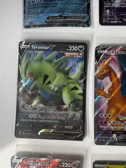 POKEMON CHARIZARD FOIL EX V HP HOLO 9 Card Lot - Image 3
