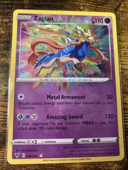 Zacian 082/185 Vivid Voltage NM Holo Foil Amazing Rare Pokemon Card - Image 1