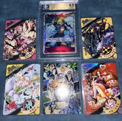 ONE PIECE TCG Card Game Pillars BGS 9.5 Gem Mint & Anime Art Foil Trading cards - Image 1