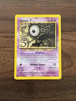 Unown [F] - Neo Discovery 48/75 Vintage Pokemon Card LP - Image 1